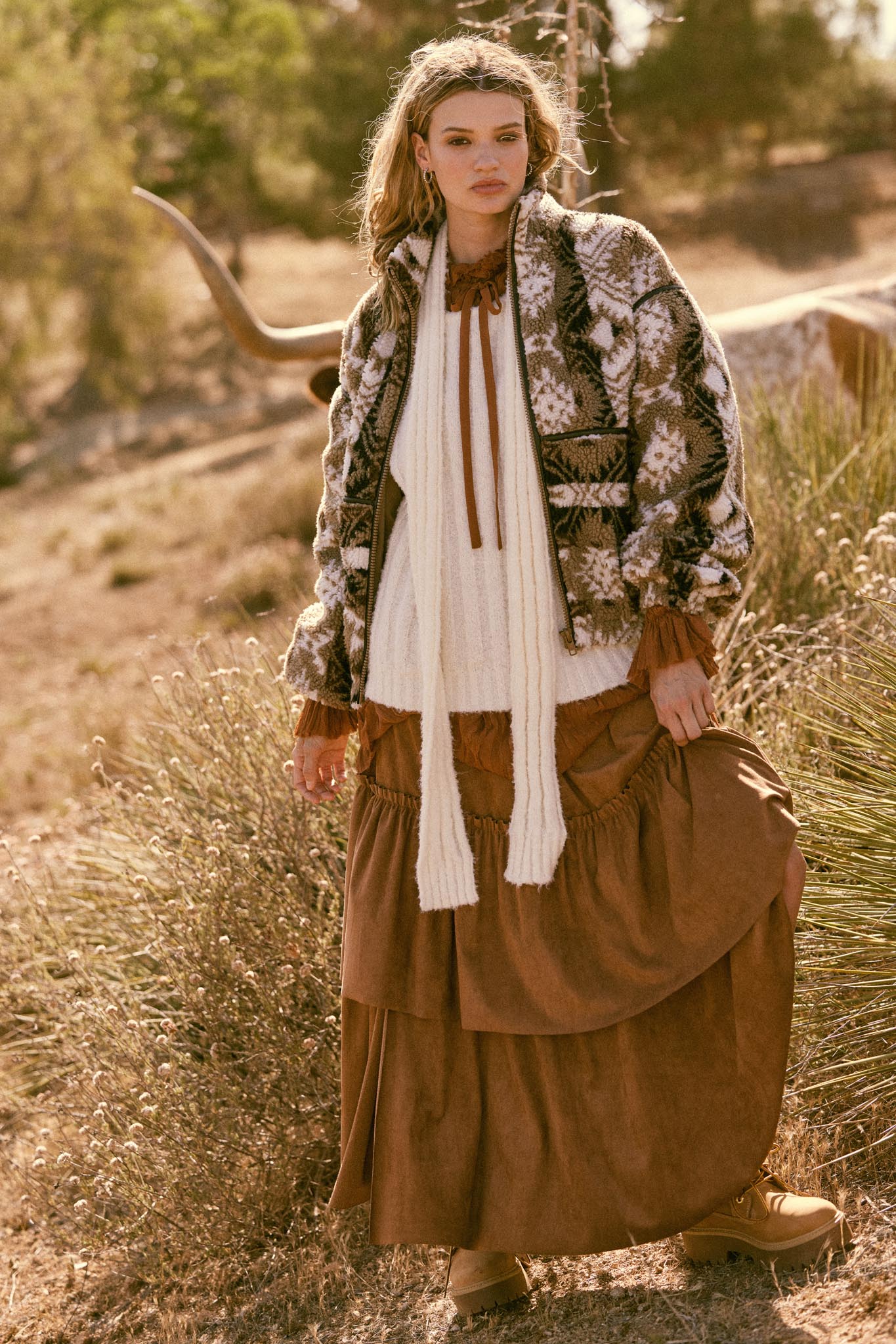 Keep Your Cool Textured Ribbed Knit Scarf Sweater - ShopPromesa