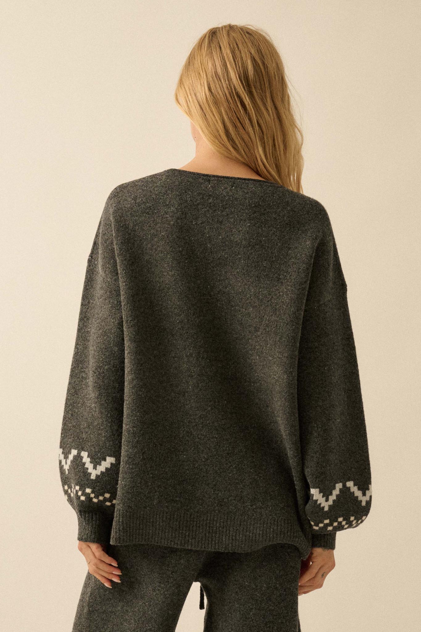 Snowy Peaks Oversize Alpine-Knit Sweater - ShopPromesa