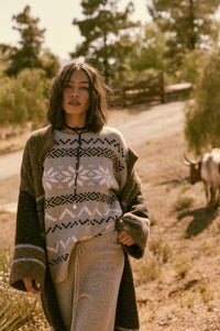 Snowy Peaks Oversize Alpine-Knit Sweater - ShopPromesa