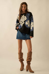 Cozy Bouquet Floral Jacquard-Knit Sweater - ShopPromesa