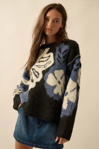 Cozy Bouquet Floral Jacquard-Knit Sweater - ShopPromesa