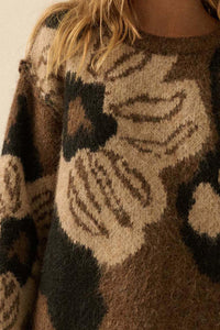 Cozy Bouquet Floral Jacquard-Knit Sweater - ShopPromesa