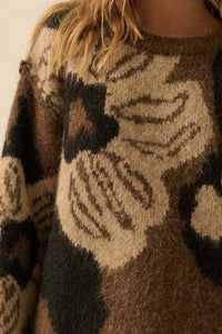 Cozy Bouquet Floral Jacquard-Knit Sweater - ShopPromesa