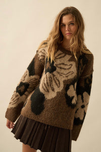 Cozy Bouquet Floral Jacquard-Knit Sweater - ShopPromesa