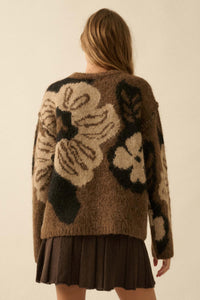 Cozy Bouquet Floral Jacquard-Knit Sweater - ShopPromesa
