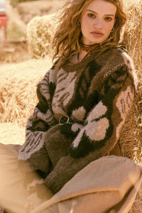 Cozy Bouquet Floral Jacquard-Knit Sweater - ShopPromesa