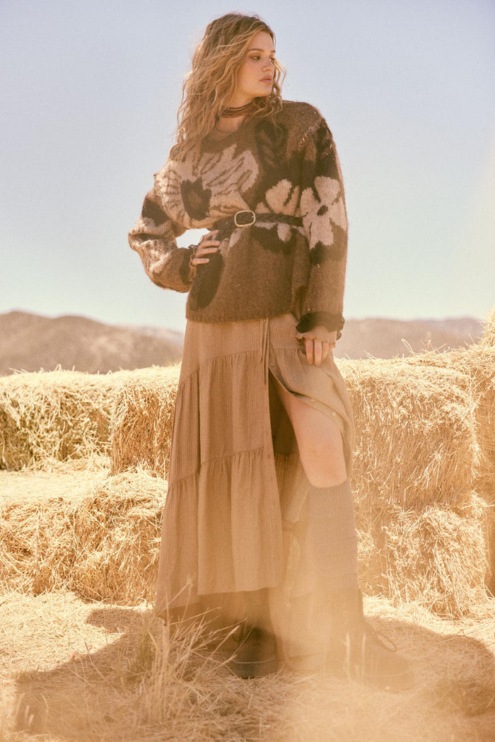 Cozy Bouquet Floral Jacquard-Knit Sweater - ShopPromesa