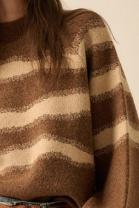 Stroke of Genius Striped Jacquard-Knit Sweater - ShopPromesa