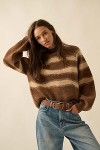 Stroke of Genius Striped Jacquard-Knit Sweater - ShopPromesa