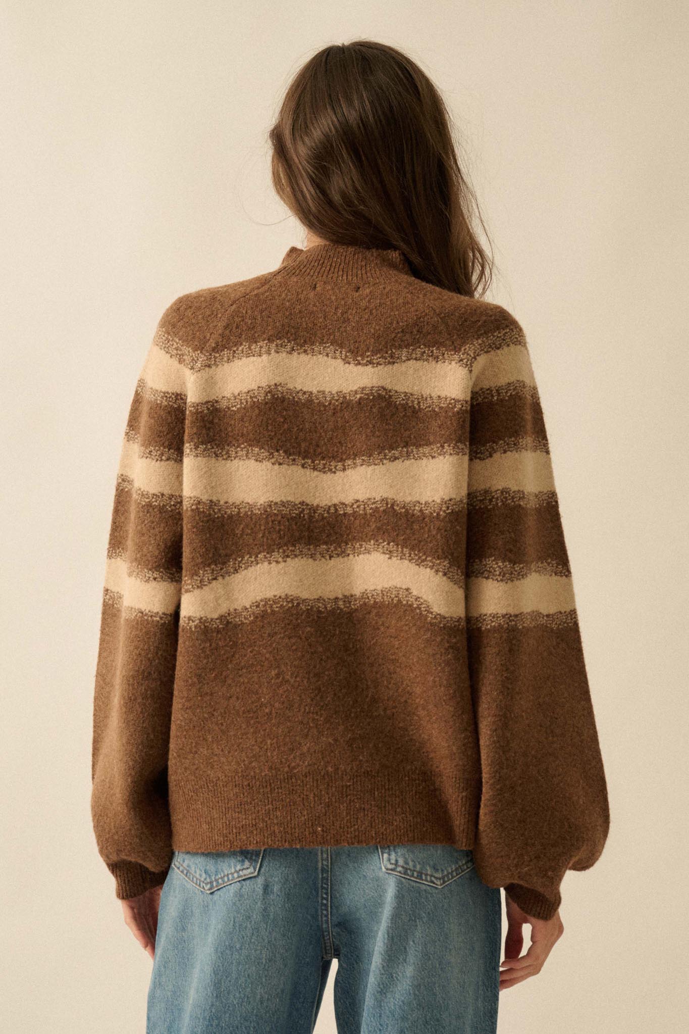 Stroke of Genius Striped Jacquard-Knit Sweater - ShopPromesa