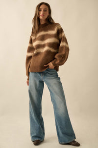 Stroke of Genius Striped Jacquard-Knit Sweater - ShopPromesa