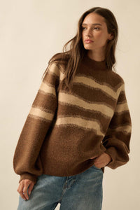 Stroke of Genius Striped Jacquard-Knit Sweater - ShopPromesa