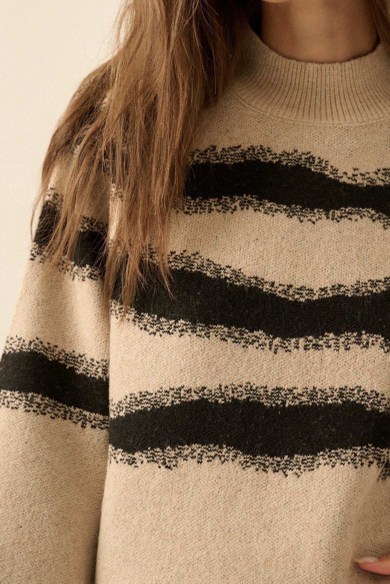 Stroke of Genius Striped Jacquard-Knit Sweater - ShopPromesa