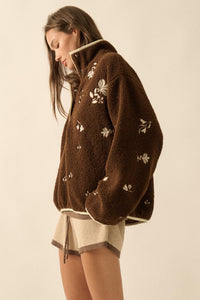 Plush Posies Floral-Embroidered Fleece Pullover - ShopPromesa