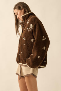 Plush Posies Floral-Embroidered Fleece Pullover - ShopPromesa