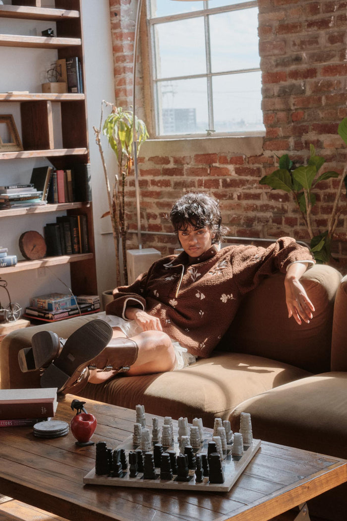 Plush Posies Floral-Embroidered Fleece Pullover - ShopPromesa