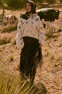 Plush Posies Floral-Embroidered Fleece Pullover - ShopPromesa