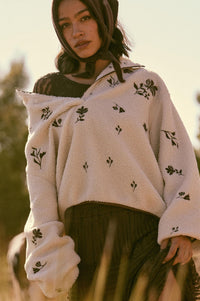 Plush Posies Floral-Embroidered Fleece Pullover - ShopPromesa