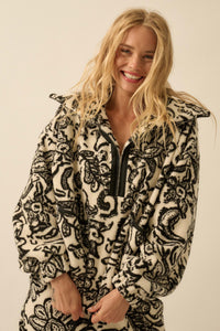 Dream World Paisley Fleece Half-Zip Pullover - ShopPromesa