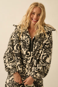 Dream World Paisley Fleece Half-Zip Pullover - ShopPromesa