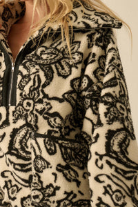 Dream World Paisley Fleece Half-Zip Pullover - ShopPromesa