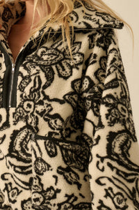 Dream World Paisley Fleece Half-Zip Pullover - ShopPromesa