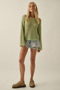 Without a Net Crochet Open-Knit Sweater - ShopPromesa