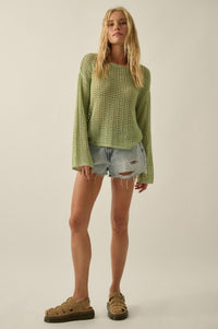 Without a Net Crochet Open-Knit Sweater - ShopPromesa