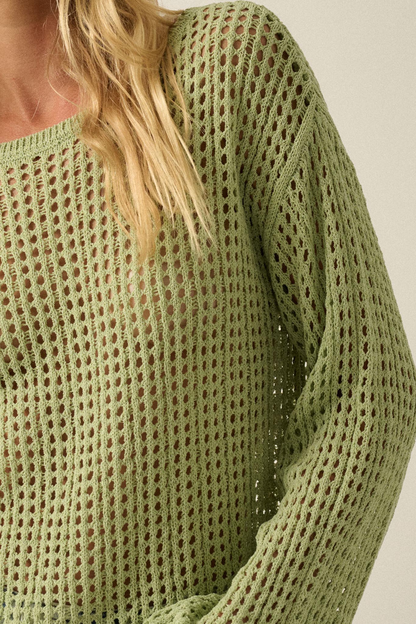 Without a Net Crochet Open-Knit Sweater - ShopPromesa