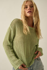 Without a Net Crochet Open-Knit Sweater - ShopPromesa