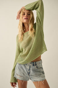 Without a Net Crochet Open-Knit Sweater - ShopPromesa