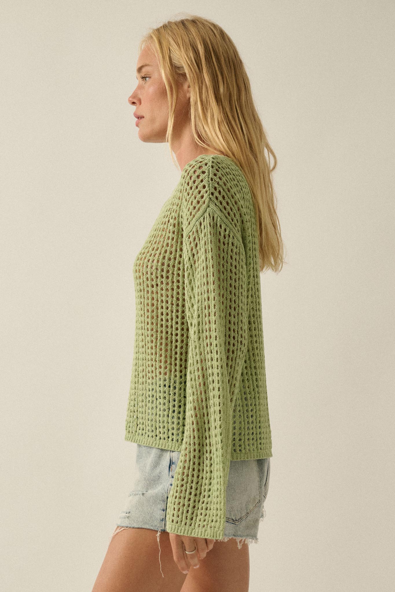 Without a Net Crochet Open-Knit Sweater - ShopPromesa