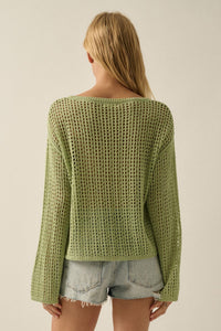 Without a Net Crochet Open-Knit Sweater - ShopPromesa