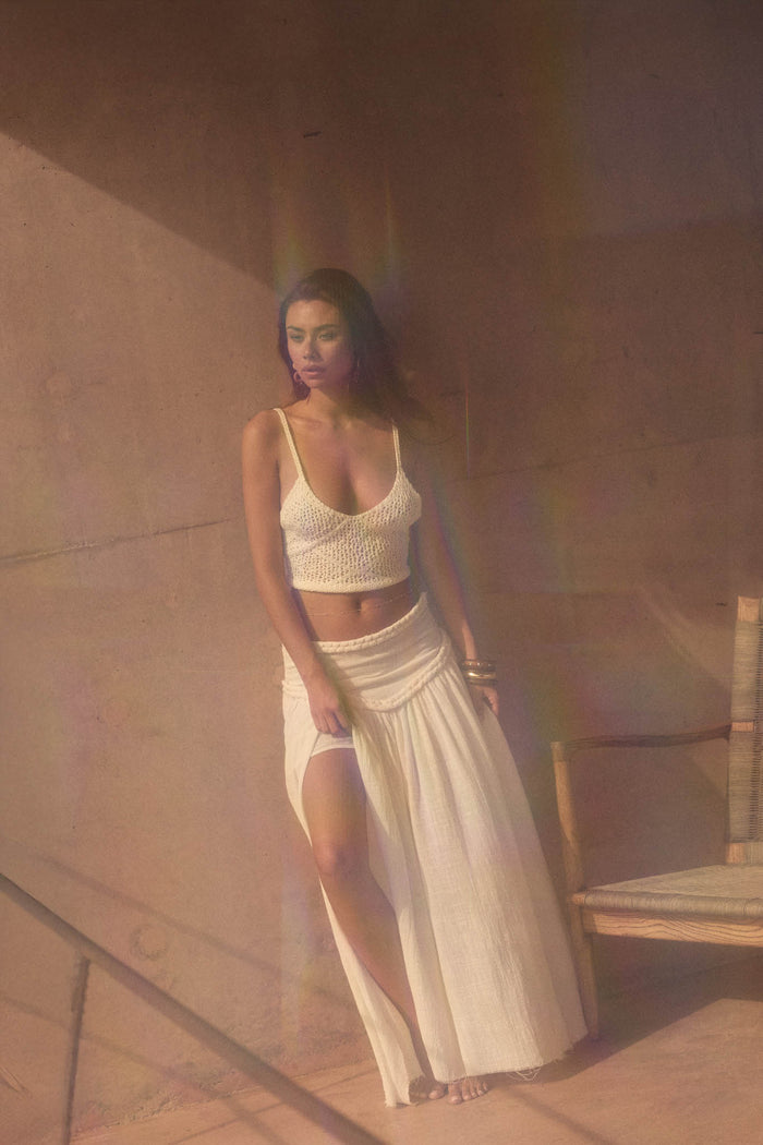 Festival Girl Crochet Open-Back Cropped Tank Top - ShopPromesa