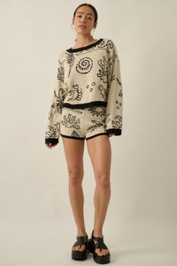 Beach Bash Nautical Jacquard-Knit Sweater - ShopPromesa