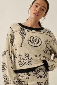 Beach Bash Nautical Jacquard-Knit Sweater - ShopPromesa
