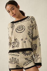 Beach Bash Nautical Jacquard-Knit Sweater - ShopPromesa
