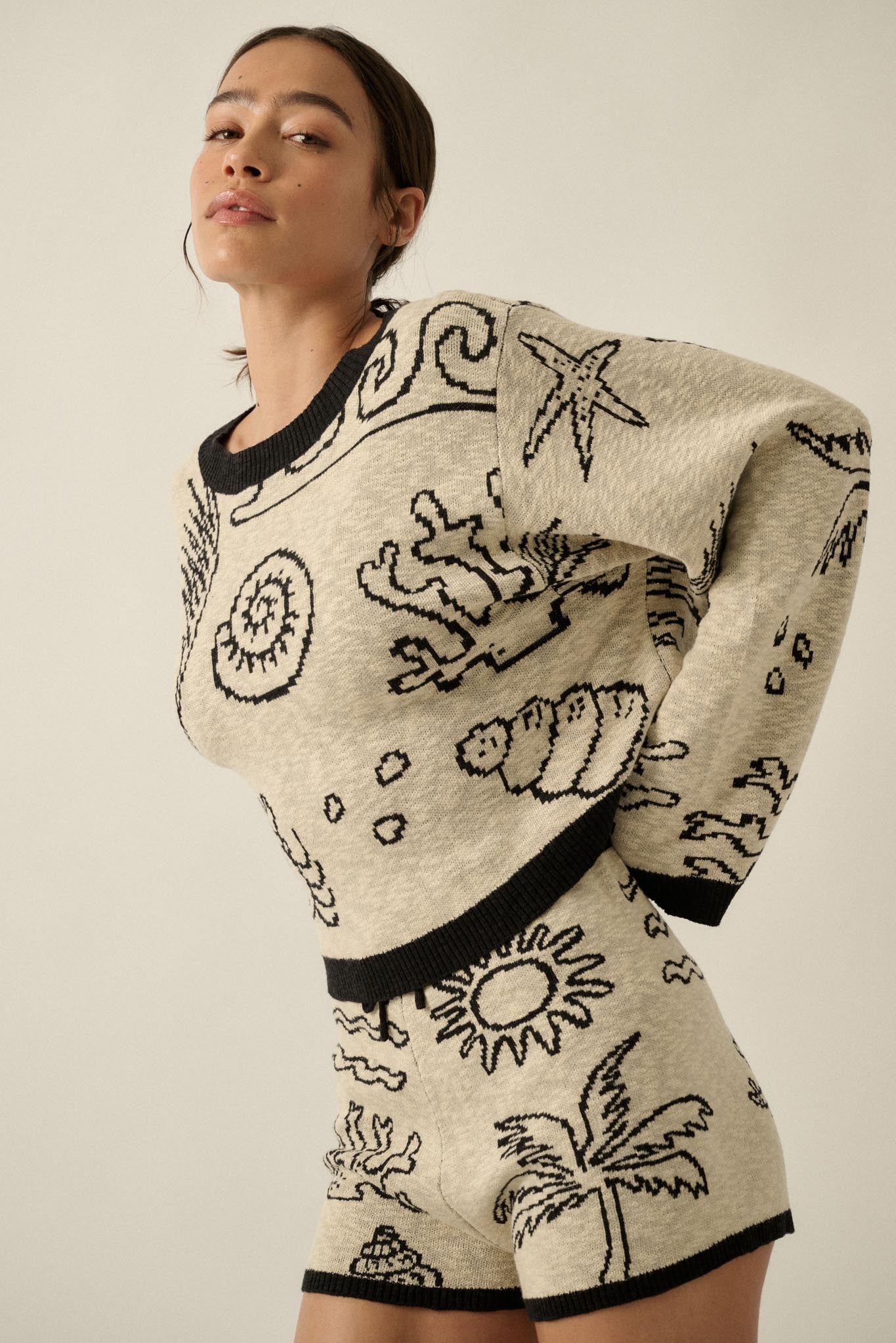 Beach Bash Nautical Jacquard-Knit Sweater - ShopPromesa