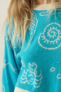 Beach Bash Nautical Jacquard-Knit Sweater - ShopPromesa