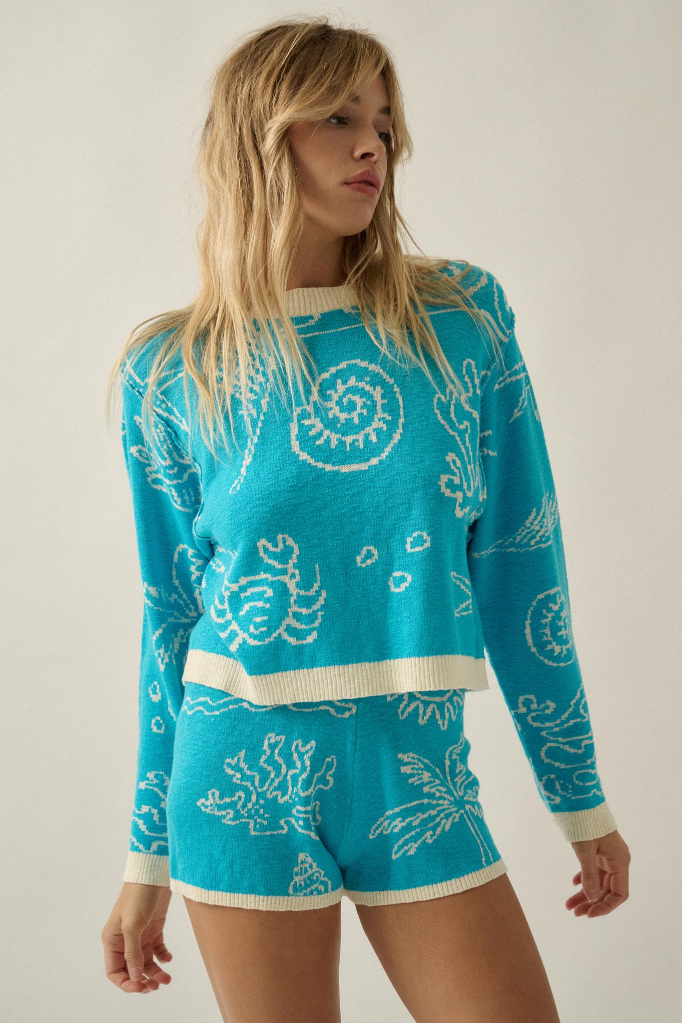 Beach Bash Nautical Jacquard-Knit Sweater - ShopPromesa