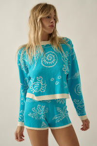 Beach Bash Nautical Jacquard-Knit Sweater - ShopPromesa