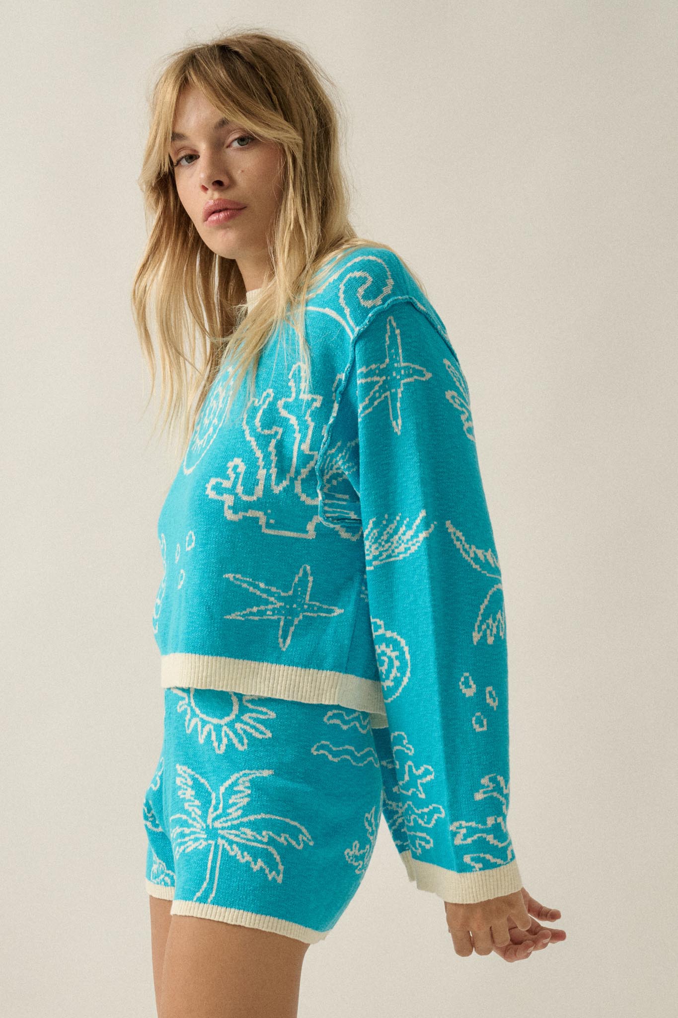 Beach Bash Nautical Jacquard-Knit Sweater - ShopPromesa