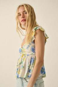 Refreshing Beauty Floral Sweetheart Babydoll Top - ShopPromesa