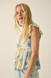 Refreshing Beauty Floral Sweetheart Babydoll Top - ShopPromesa