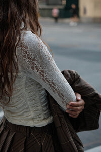 Lost Love Layered Lace Ruched Mock-Neck Bodysuit - ShopPromesa
