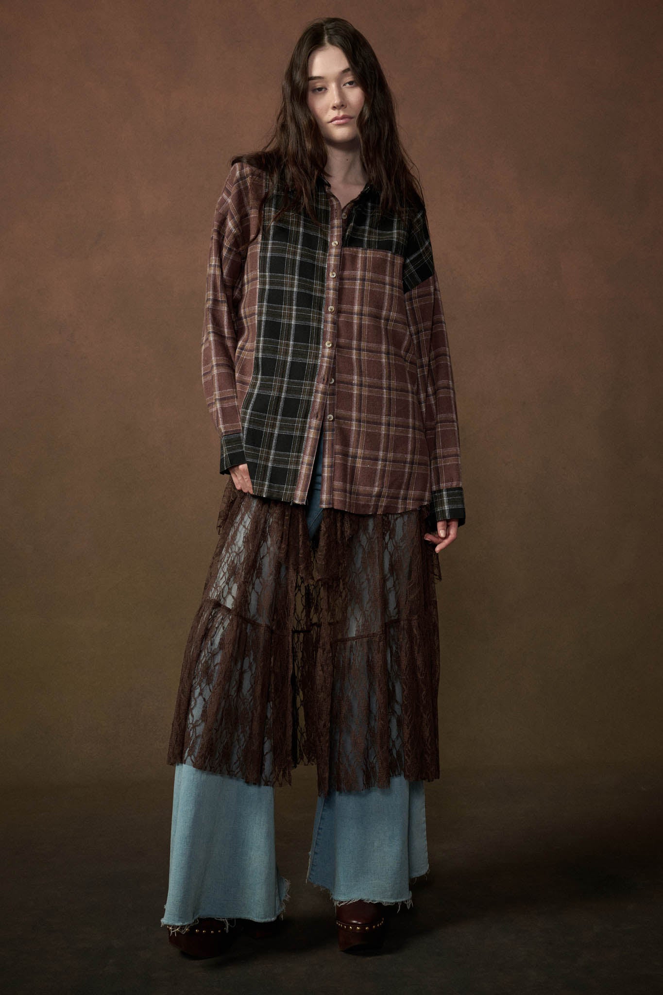 Vibe Check Colorblock Plaid Button-Up Shirt - ShopPromesa