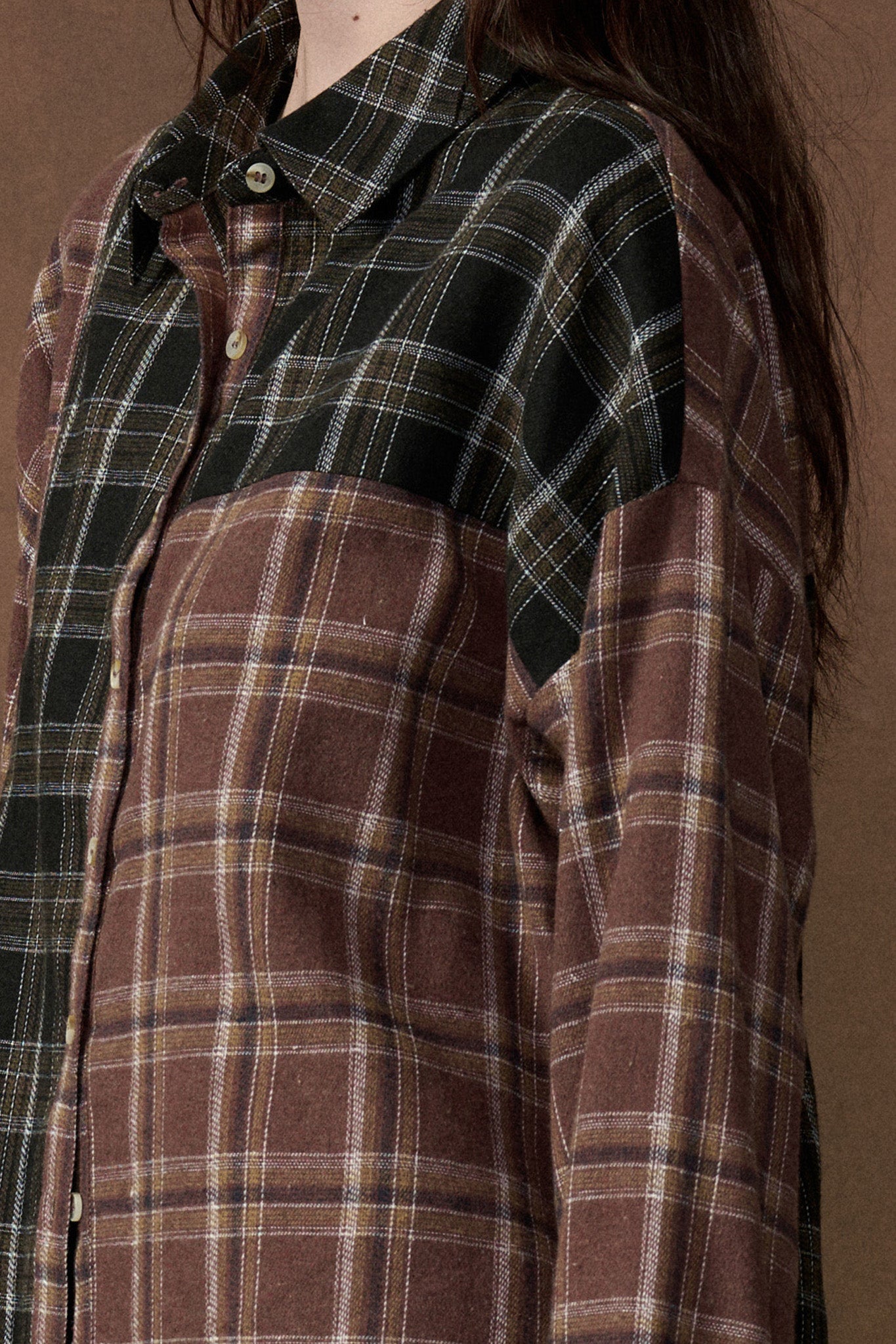 Vibe Check Colorblock Plaid Button-Up Shirt - ShopPromesa