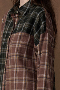 Vibe Check Colorblock Plaid Button-Up Shirt - ShopPromesa
