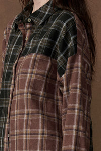 Vibe Check Colorblock Plaid Button-Up Shirt - ShopPromesa