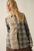 Think Twice Plaid Colorblock Raw-Edge Button-Up Shirt - ShopPromesa
